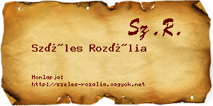Széles Rozália névjegykártya