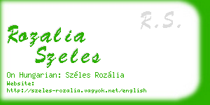rozalia szeles business card