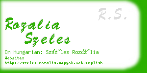 rozalia szeles business card